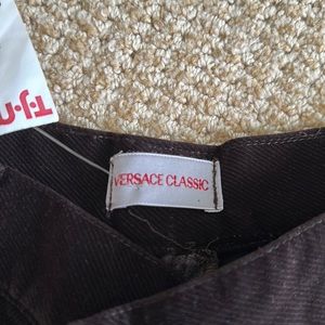 Brand new, never worn Versace corduroy pants